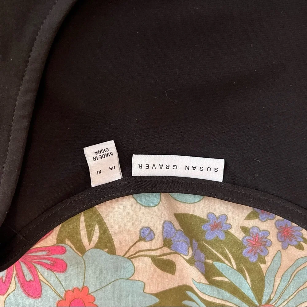 Susan Graver QVC 2 pc trumpet skirt and grommet sleeve top black jersey flowing - Picture 12 of 16